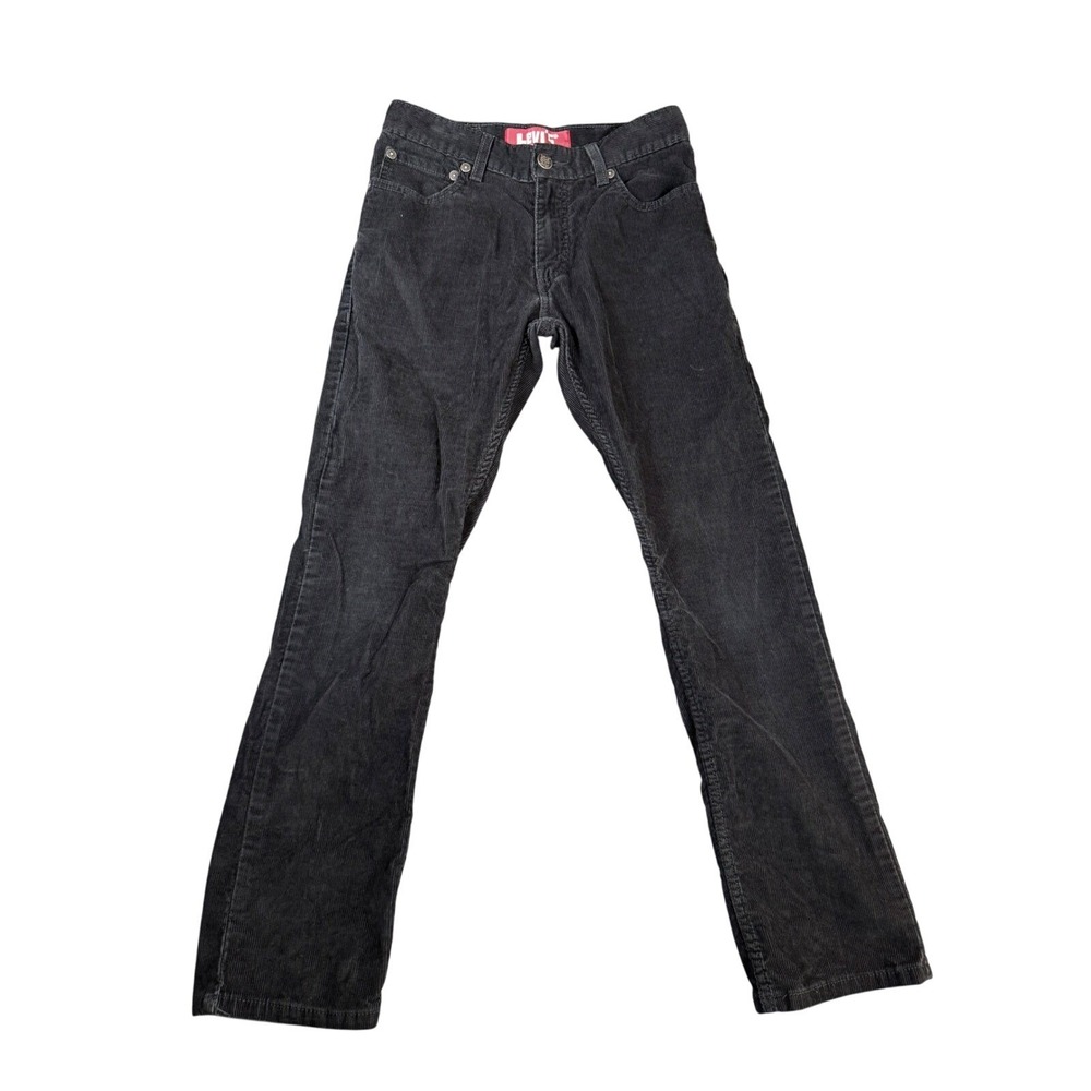 Levi's 511 Skinny Corduroy Pants Black Casual Everyday Style Size 14 Reg 27x27